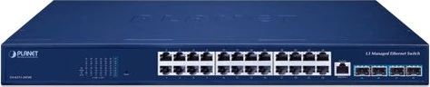 Planet GS-6311 Rackmount Gigabit Managed Switch, 24x RJ-45, 4x SFP+