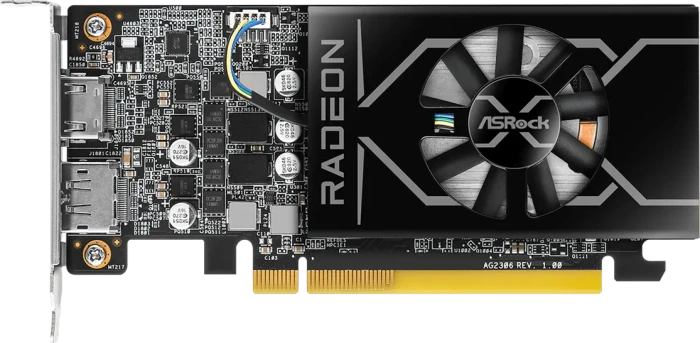 ASRock Radeon RX 6400 Low Profile, RX6400 LP 4G, 4GB GDDR6, HDMI, DP