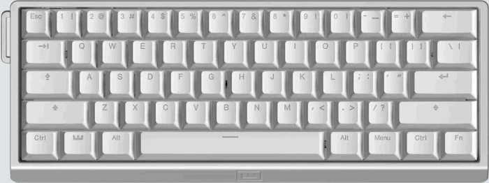 Wooting 60HE v2 Gaming Tastatur, Bright Silver, LEDs RGB, Aluminium, Lekker Tikken Medium, USB, US