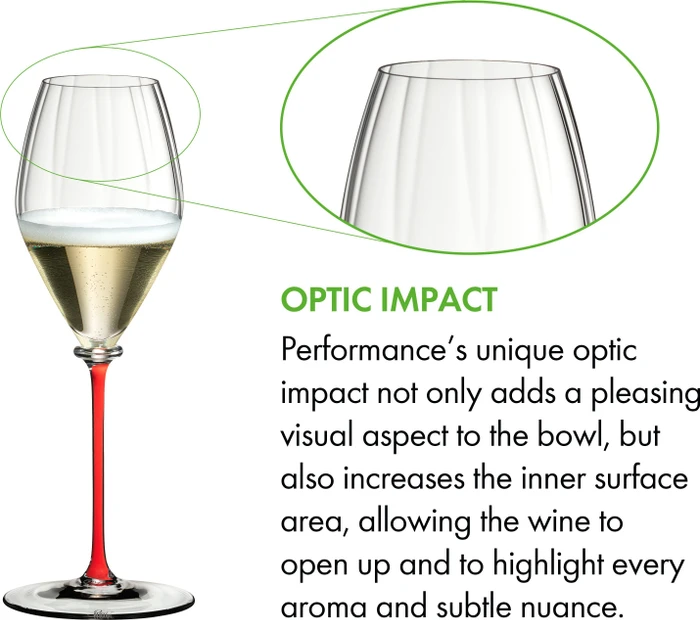 Riedel Fatto A Mano Performance Champagnerglas rot