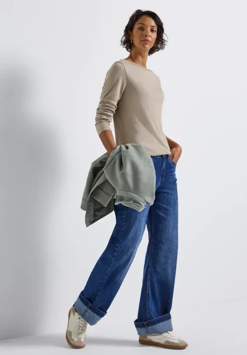 Street One Basic Shirt langarm morning beige (Damen)