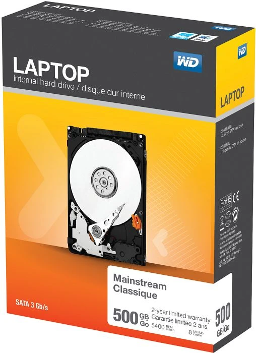 Western Digital WD Laptop Everyday 500GB, 512e / 2.5" / SATA 3Gb/s, retail