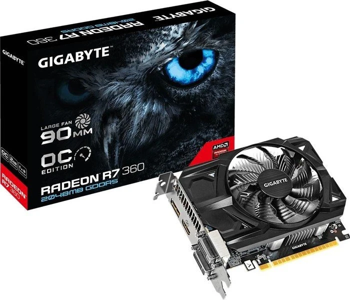 GIGABYTE Radeon R7 360 OC (Rev. 1.0), 2GB GDDR5, 2x DVI, HDMI, DP