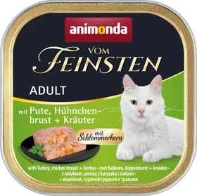 animonda Vom Feinsten Adult Huhn, Lachsfilet und Spinat, 7.20kg (72x 100g)
