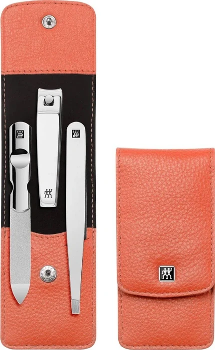 Zwilling Taschen-Etui Maniküre/Pediküre-Set 3-teilig coral
