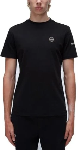 Napapijri Badge T-Shirt kurzarm schwarz (Herren)