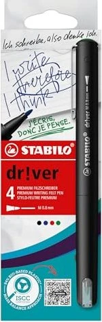 STABILO dr!ver M schwarz/blau/rot/grün, 4er-Set