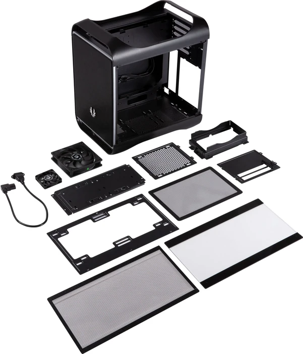 BitFenix Prodigy M 2022, schwarz, Glasfenster