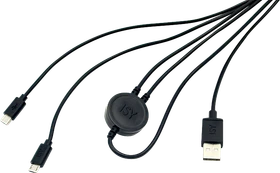 ISY Dual Ladekabel 3m schwarz (PS4)