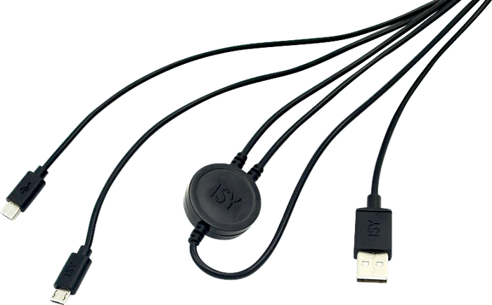 ISY Dual Ladekabel 3m schwarz (PS4)