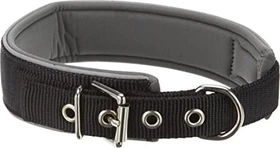 Hunter Neopren Reflect Hundehalsband, Nylon, Neopren gepolstert, reflektierend, 55 (M-L), Halsumfang: 44 - 51cm, schwarz