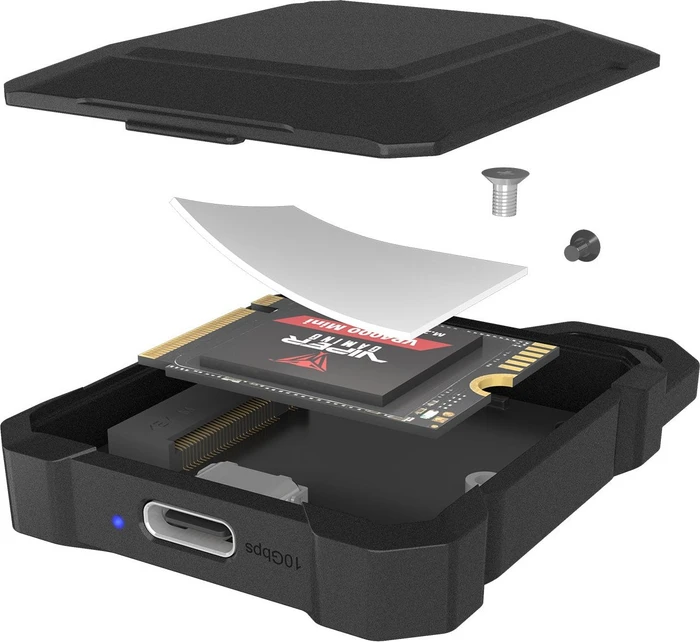RaidSonic Icy Box IB-1601MP-CU31, Mini M.2 NVMe SSD Enclosure, USB-C 3.1