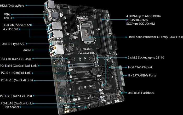 ASUS WS C246 Pro (Intel 1151 v2)