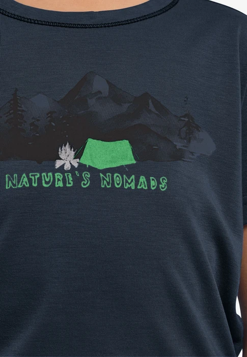 Jack Wolfskin Hiking Graphic Funktionsshirt kurzarm midnight sky (Junior)