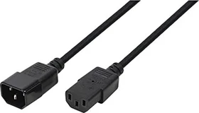 LogiLink Kaltgeräte Verlängerungskabel C13/C14 schwarz, 1.8m