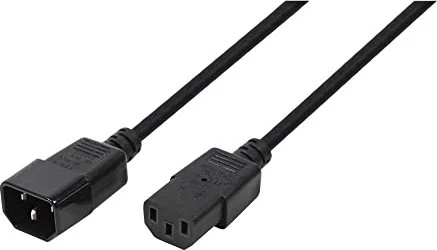 LogiLink Kaltgeräte Verlängerungskabel C13/C14 schwarz, 1.8m