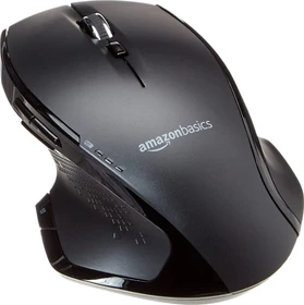 AmazonBasics GP9 Ergonomic Wireless Mouse with Fast Scrolling schwarz, USB (GP9-BK)