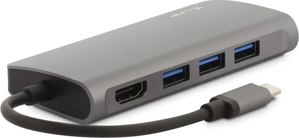 LMP USB-C Video Hub, 5-Port, USB-C 3.0 [Stecker], space gray