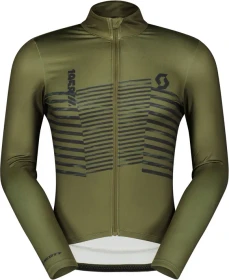 Scott RC Team Warm Graphics Trikot langarm fir green (Herren)
