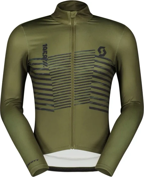 Scott RC Team Warm Graphics Trikot langarm fir green (Herren)