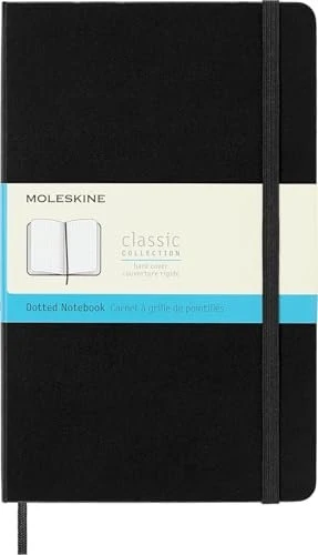 Moleskine Klassik Notizbuch, 130x210mm, punktiert, fester Einband Large, schwarz, 240 Blatt