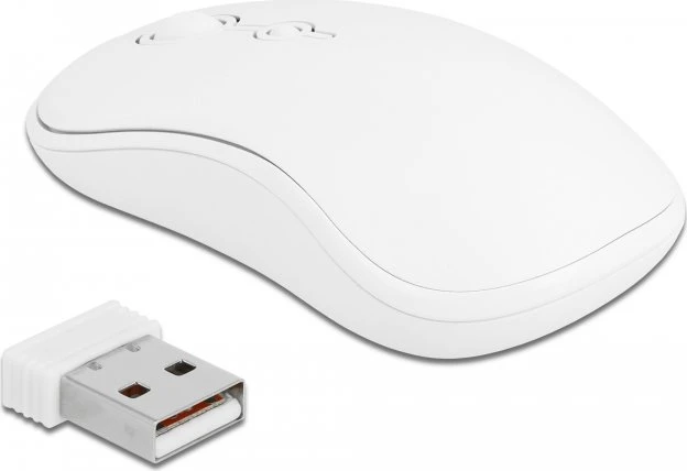 DeLOCK kabellose Tastatur und Maus Set weiß, USB, DE