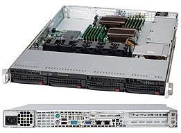 Supermicro SuperChassis 815TQ-563UB, grau/schwarz, 1HE, 1x 560W