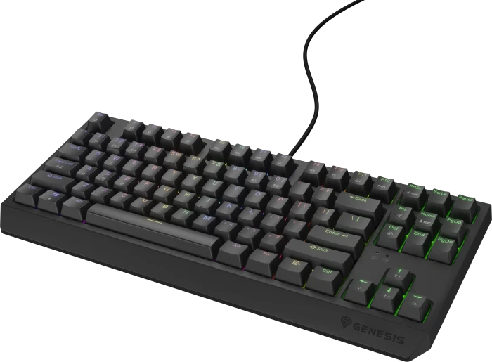 Genesis Thor 230 TKL, schwarz, LEDs RGB, hot-swap, Gaote Outemu BROWN, USB, US