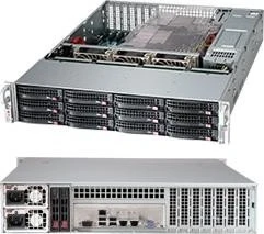 Supermicro SuperChassis 826BE1C-R920LPB, grau/schwarz, 2HE, 1x 920W redundant