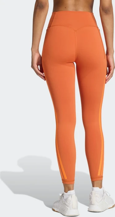 adidas Optime Workout 3-Streifen Tights Hose 7/8 fox orange (Damen)