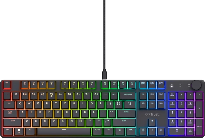 Trust Gaming GXT 866 Torix, schwarz, LEDs RGB, Huano WHITE, USB, DE