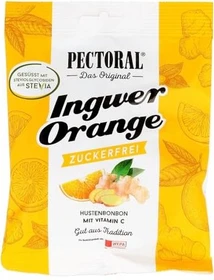 Pectoral Ingwer Orange Hustenbonbons zuckerfrei, 60g