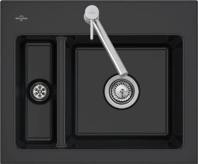 Villeroy & Boch Subway 620x510mm Einbau Becken reversibel pure black