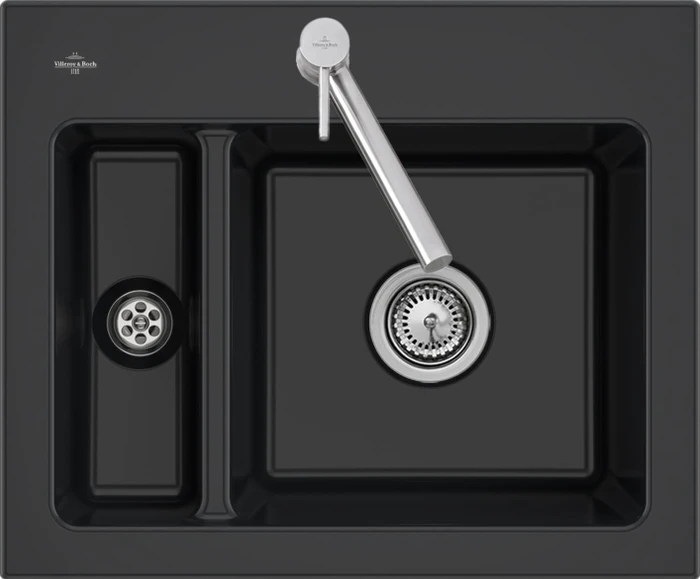 Villeroy & Boch Subway 620x510mm Einbau Becken reversibel pure black