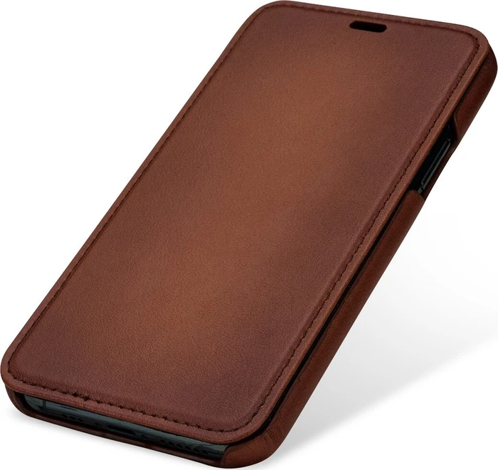 Stilgut Book Type Leather Case für Apple iPhone 11 Pro braun