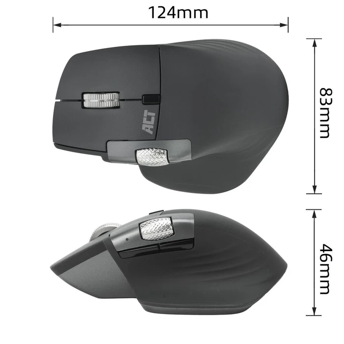 Act Wireless Multi-Connect Mouse, rechargeable, schwarz, USB/Bluetooth