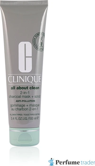 Clinique All About Clean 2-in-1 Charcoal Mask + Scrub Anti Pollution Gesichtsmaske, 100ml