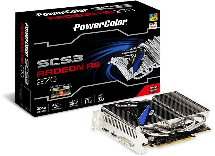 PowerColor Radeon R9 270 SCS3, 2GB GDDR5, DVI, HDMI, DP