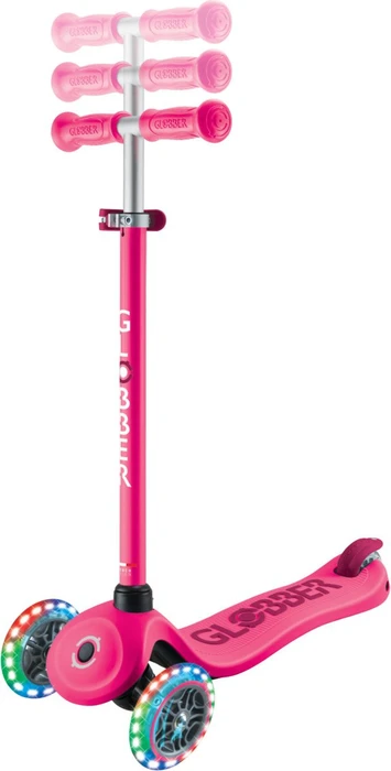 Globber Go Up Sporty Lights 360° Kickboard fuchsia pink