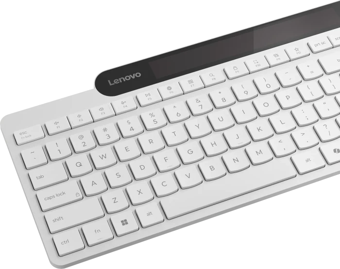 Lenovo 800 Self-Charging Bluetooth Keyboard, weiß, Bluetooth, ES