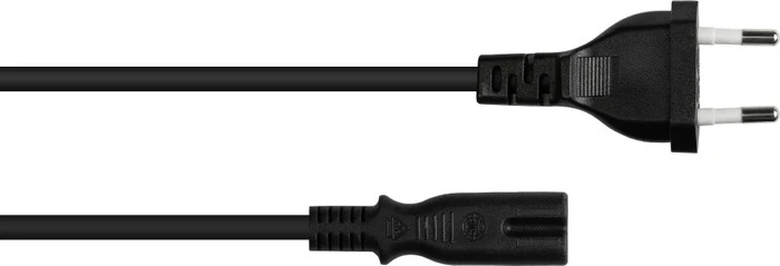Good Connections Netzkabel Euro 8 auf Euro C7, schwarz, 0.5m