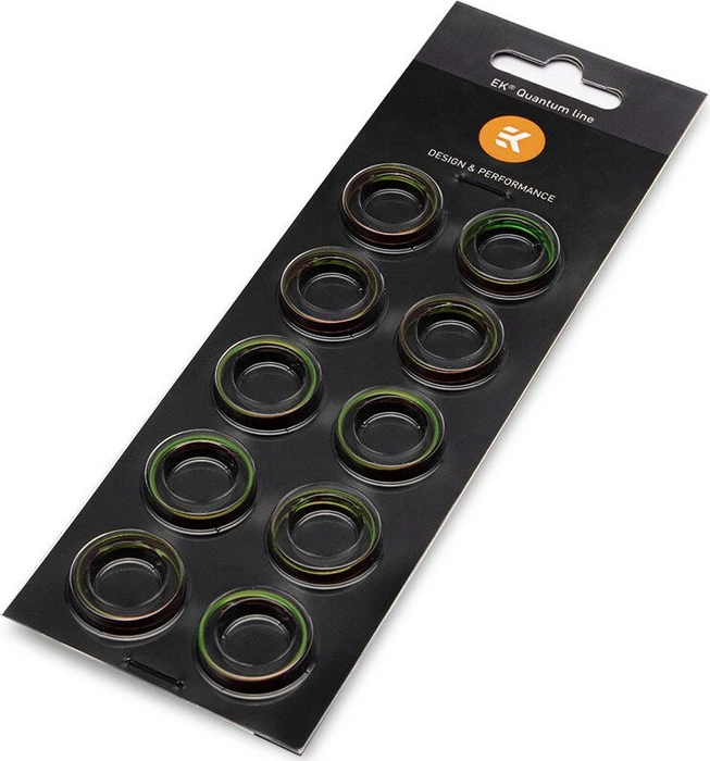 EK Water Blocks EK-Torque HDC-12 Color Rings Pack, Rohranschluss Dekorationsring, grün, 10er-Pack