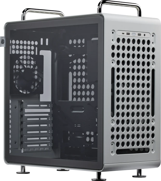 Cooler Master Qube 540 Moonstone, grau, Glasfenster
