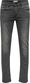 ONLY & SONS Slim Mid Loom Jeans black denim (Herren)