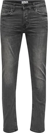 ONLY & SONS Slim Mid Loom Jeans black denim (Herren)