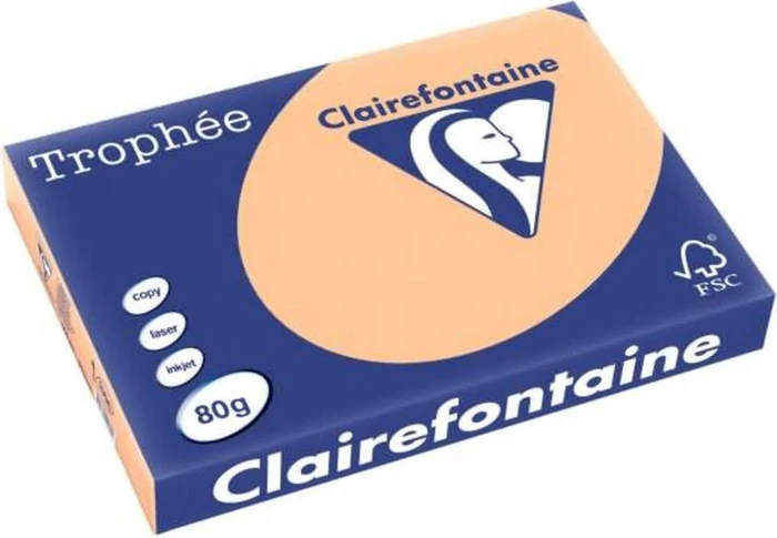 Clairefontaine Trophée Universalpapier matt aprikose, A3, 80g/m², 500 Blatt