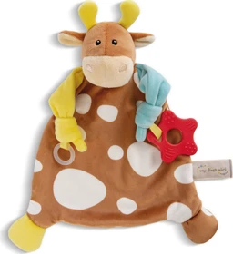 My First NICI Schmusetuch mit Beißring und Schnullerbefestigung Kuh
