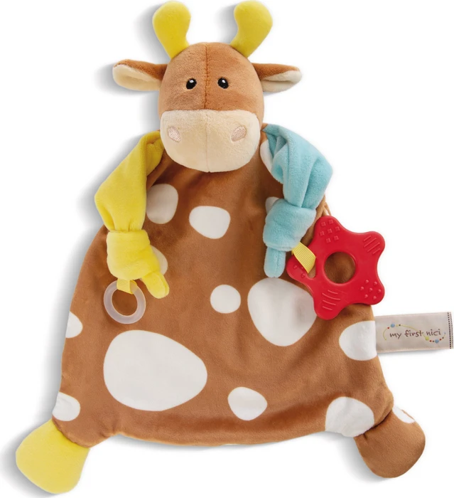 My First NICI Schmusetuch mit Beißring und Schnullerbefestigung Kuh