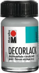 Marabu Decorlack Acryl Acrylfarbe, silber metallic, 15ml