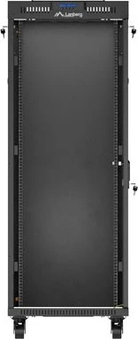 Lanberg 19" Rackschrank 32HE, LCD, freistehend, Flat Pack, Glastür, IP20, RAL 9004, 1000mm tief
